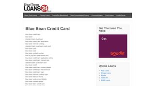 Blue Bean Credit Card - Short Term Loans