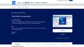 Blue Cash Preferred® Card from American Express - Earn Cash Back