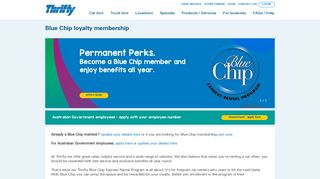 Blue Chip loyalty membership | Thrifty Car and Truck Rental