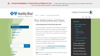 Prior Authorization and Claims - BlueChoice HealthPlan Medicaid