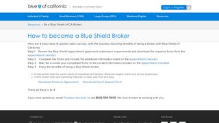 Be a Blue Shield of CA Broker - Producer Connection