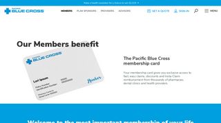 Member Privileges - Pacific Blue Cross