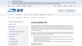 Horizon MyWay FSA - Horizon Blue Cross Blue Shield of New Jersey
