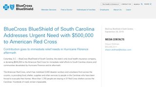 BlueCross BlueShield of South Carolina Addresses Urgent Need with ...
