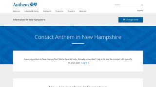 Contact Anthem in New Hampshire: Phone ... - Anthem Blue Cross
