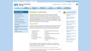 Eligibility and Benefits - Blue Cross and Blue Shield of Texas