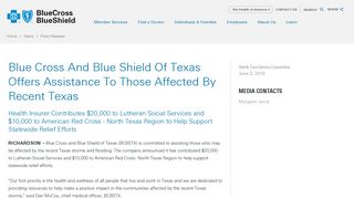 Blue Cross And Blue Shield Of Texas Offers Assistance To Those ...