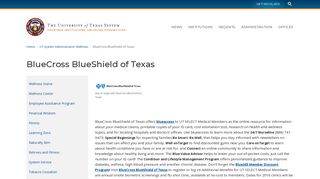 BlueCross BlueShield of Texas | University of Texas System