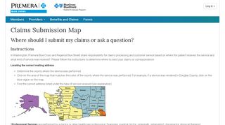Claims Submission Map | FEP | Premera Blue Cross