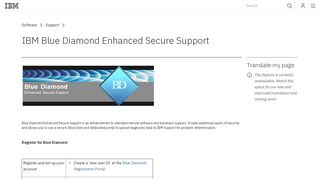 IBM Support - IBM Blue Diamond Enhanced Secure Support