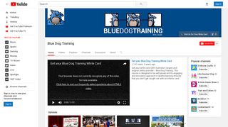 Blue Dog Training - YouTube