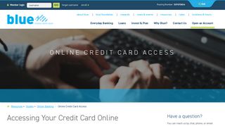 Online Credit Card Access | Blue FCU - Blue Federal Credit Union