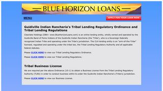 Legal | Blue Horizon Loans
