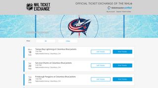 Columbus Blue Jackets Tickets 2018-19 | NHL Official Ticket Exchange