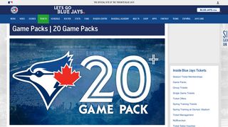 20 Game Packs | Toronto Blue Jays - MLB.com