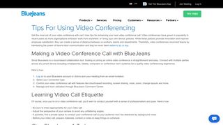 Tips For Using Video Conferencing - BlueJeans