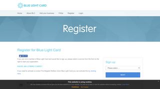 Blue Light Card Registration