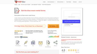 Blue Moon Rental Forms - Fill Online, Printable, Fillable, Blank | PDFfiller
