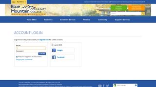 Account Log In | Blue Mountain Community College