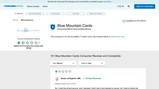 Top 100 Reviews and Complaints about Blue Mountain Cards