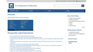 Frequently Asked Questions - Blue Ribbon Schools Program - ED.gov