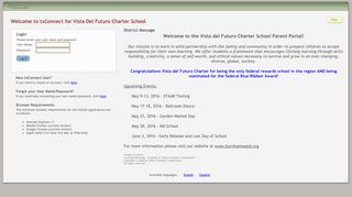 txConnect for Vista Del Futuro Charter School - txConnect : Login