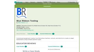 Blue Ribbon Testing | Product Reviews | EdSurge