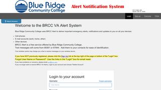 Blue Ridge Community College - Login to your account