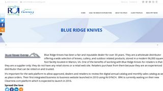 Blue Ridge Knives | IN-SYNCH | Sage 100 Integration | ROI Consulting