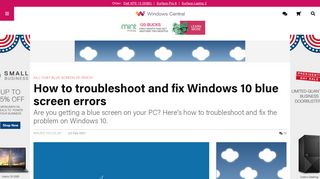 How to troubleshoot and fix Windows 10 blue screen errors | Windows ...