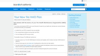 Your New HMO Plan - Getting Started - Blue Shield of California