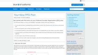 Your New PPO Plan - Getting Started - Blue Shield of California
