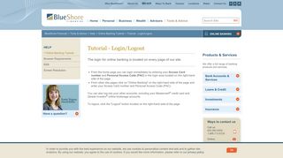 Tutorial - Login/Logout | BlueShore Financial