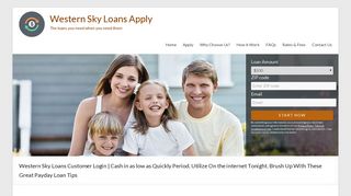 Western Sky Loans Customer Login | Cash in as low as Quickly Period ...