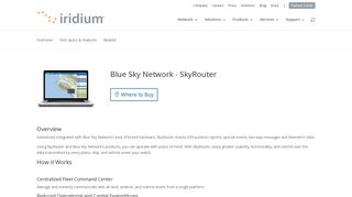 Blue Sky Network - SkyRouter | Iridium Satellite Communications