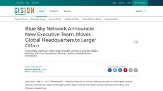 Blue Sky Network Announces New Executive Team; Moves Global ...