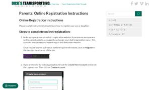 Parents: Online Registration Instructions – Blue Sombrero Support