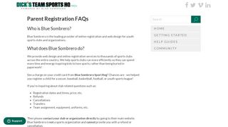 Parent Registration FAQs – Blue Sombrero Support