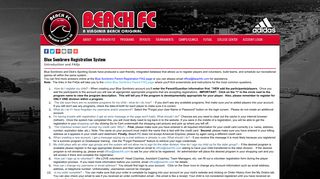 Blue Sombrero Registration System | Beach FC