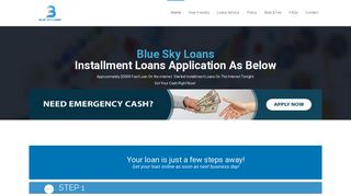 Installment Loans Application - Blue Sky Loans