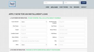 Apply Now For An Installment Loan - Blue Trust Loans