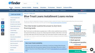 Blue Trust Loans installment loans review January 2019 | finder.com