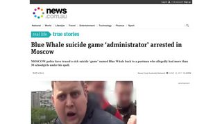 Blue Whale suicide game 'administrator' arrested in Moscow