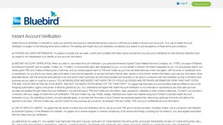 Instant Account Verification - Bluebird