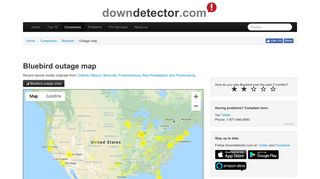 Bluebird down? Current problems and outages | Downdetector