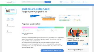 Access bluebirdcare.skillport.com. Registration/Login Form