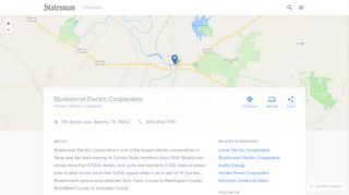 Bluebonnet Electric Cooperative in Bastrop, TX - (800) 842-7708 ...