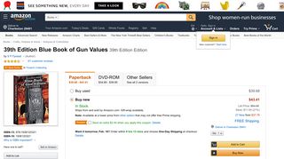 Amazon.com: 39th Edition Blue Book of Gun Values (9781936120321 ...