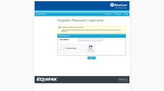 Forgotten password or username? - BlueCare - Mercury eRecruit