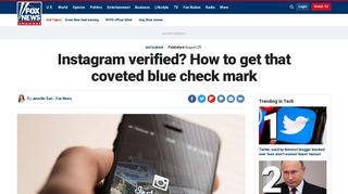 Instagram verified? How to get that coveted blue check mark | Fox News